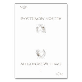 Bröllop Placera kort-Fikon-Blommor med hjärta Bordsnummer