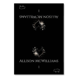 Bröllop Placera kort-Gris Icon-Flowers med hjärta Bordsnummer