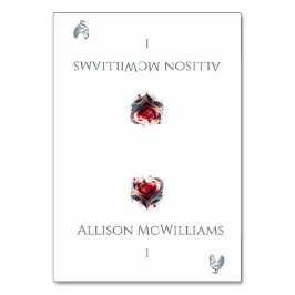 Bröllop-platskort - Chickikon-Hjärtformade Ro Bordsnummer