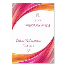 Bröllop-platskort-fjäderfäikon- Bordsnummer