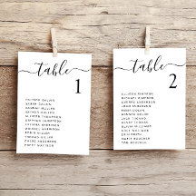 Bröllop-platskort för chic i Bord i-skript