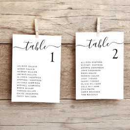 Bröllop-platskort för chic i Bord i-skript Inbjudningar