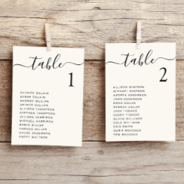 Bröllop-platskort för chic i Bord i-skript Inbjudningar