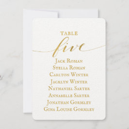 Bröllop-platskort för guld-calligrafi inbjudningar