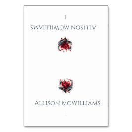 Bröllop-platskort - Modern Hjärtformade Ro Bordsnummer