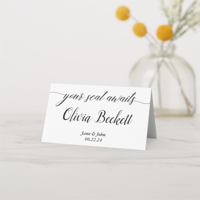 Bröllop-platskort Placeringskort (Framsida)