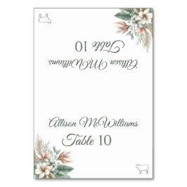 Bröllop-platskort - Tropical Elegance-Kött- Bordsnummer