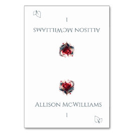 Bröllop-platskort - Vegetarian Icon-Ro Bordsnummer