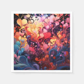 Bröllop Pop Art Party Napkins Pappersservett
