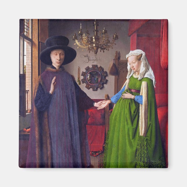 Bröllop Porträtt av Jan Van Eyck Magnet (Framsidan)