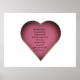 BRÖLLOP POSTER EN SPECIELL DAG-DIKT