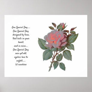 BRÖLLOP POSTER EN SPECIELL DAG-DIKT