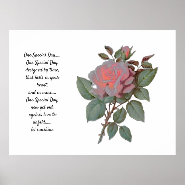 BRÖLLOP POSTER EN SPECIELL DAG-DIKT (Framsidan)