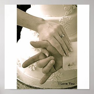 Bröllop Poster "I Kärlek You"