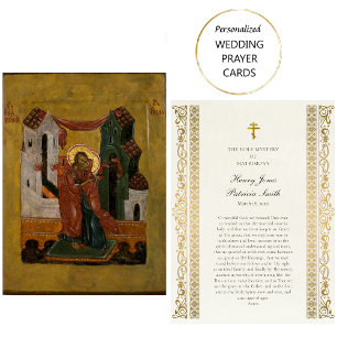 Bröllop Prayer Card Orthodox Christian Icon Placeringskort