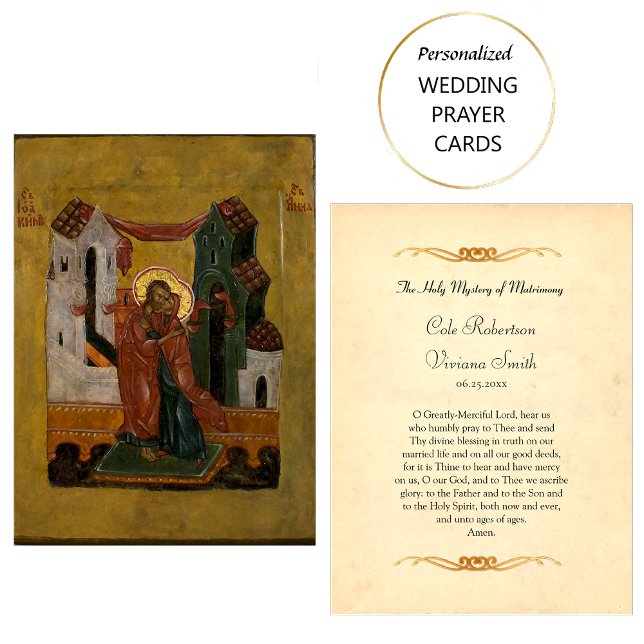 Bröllop Prayer Card ortodox Christian Placeringskort (Skapare uppladdad)