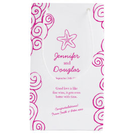 Bröllop-presentpåse personlig från rosa från svält