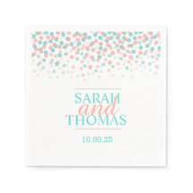 Bröllop prickkonetti anpassningsbar av korall