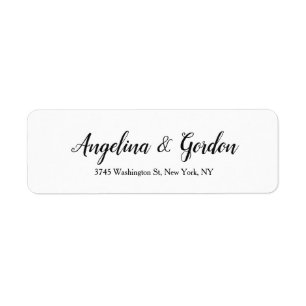 Bröllop Professionell Elegant Handskrift Classical Returadress Etikett