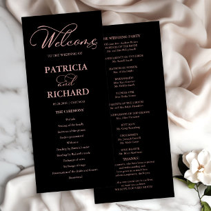 Bröllop program för Elegant av tjänstekeremonin