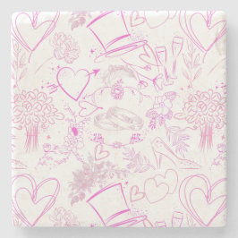 Bröllop prydnadsföremål mönster 02 stenunderlägg