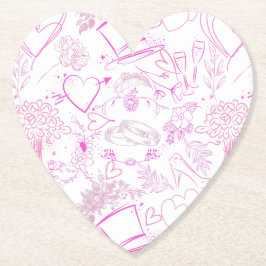 Bröllop prydnadsföremål mönster 02 underlägg papper