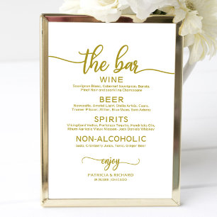 Bröllop Pub Menu Signal Rustic Chic Calligraphy Gu Poster