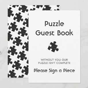 Bröllop Puzzle Guest Bok Sign