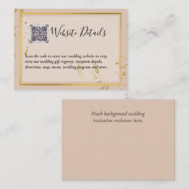 Bröllop QR CODE OSA GIFTS DETAILS-webbplats Tilläggskort