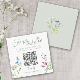 Bröllop QR-fotot,  jaktrosmonogram Tilläggskort