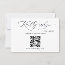 Bröllop QR-kodsFOTO (Elegant) - minimalistiskt QR-