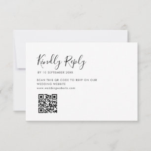 bröllop QR-OSA kort för vanligt skript