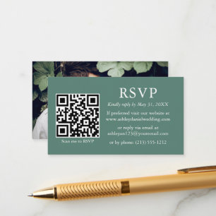 Bröllop QR Photo Eucalyptus Grönt OSA Tilläggskort