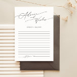 Bröllop råd och Önskemål för mark och mark<br><div class="desc">Med dagens minimalistiska tankegångar erbjuder Bröllop-rådet och Önskemål för Bride & Groom ett elegant och elegant sätt att fånga hjärtliga budskap på din speciella dag. Med ett rent linjer och ett sofistikerat skript blandar dessa kort tidslättsliga råd med contemporary charm och ser till att varje anteckning är lika minnesvärd som...</div>