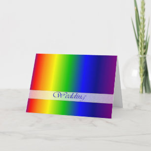 Bröllop Rainbow Färg hälsningskort Kort