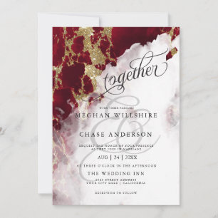 BRÖLLOP Red Ruby Geode Watercolor BarefootBride™