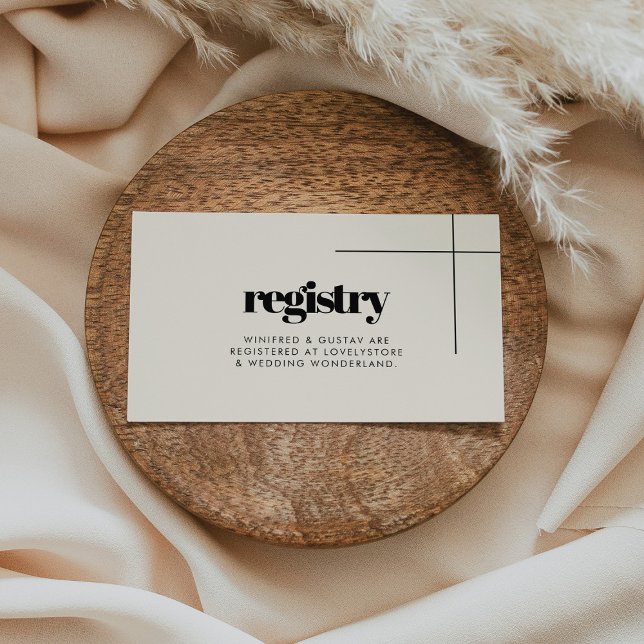 Bröllop-registerkort för enkel elegant och chic tilläggskort (Skapare uppladdad)