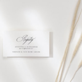 Bröllop Registry Elegant Calligraphy Tilläggskort