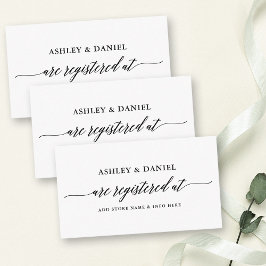 Bröllop Registry Modern Elegant Calligraphy Tilläggskort
