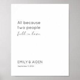 Bröllop Rehearsal Dinner Förlovningsfest Sign Poster