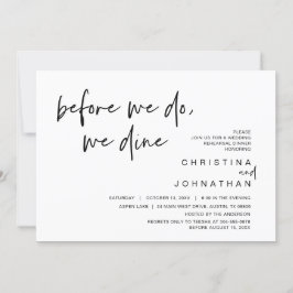 Bröllop Rehearsal Dinner, innan vi gör det, vi Din Inbjudningar