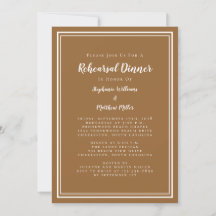 Bröllop Rehearsal Dinner Modern Rustic Chic Brown