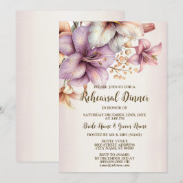 Bröllop Rehearsal Dinner Party Boho Rosa Inbjudningar