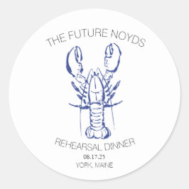 Bröllop Rehearsal Dinner Sticker Runt Klistermärke