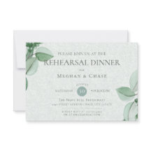 Bröllop Rehearsal | Elegant Vattenfärgad eukalyptu