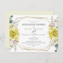 Bröllop Rehearsal | Gulter för vattenfärg Inbjudningar