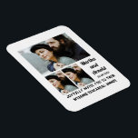 Bröllop Rehearsal Middag anpassningsbar 3 Fotokoll Magnet<br><div class="desc">anpassningsbar 3 Fotokollage för inbjudan till bröllop-middagen. Gör en unik bröllopsinbjudan med dina foton och ändra namn och datum med hjälp av den här mallen för bröllop.</div>