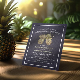 Bröllop Rehearsal Middag Golden Pineapple par Inbjudningar