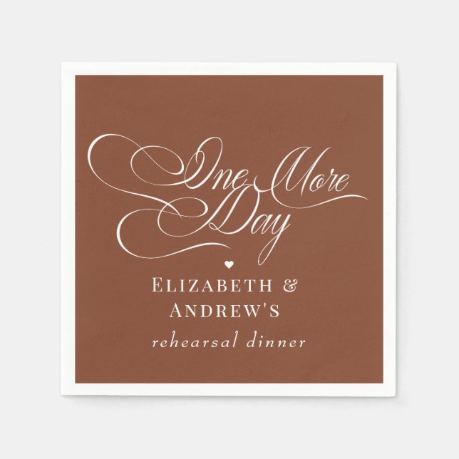 Bröllop Rehearsal Middag Pappersservett (Framsidan)