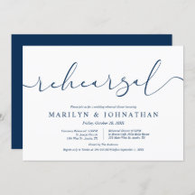 Bröllop Rehearsal och Middag, modernt minimum